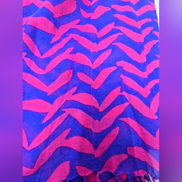 LILLY PULITZER I GOT LUCKY POP PINK SILK CASHMERE SCARF FRINGE ENDS WOMEN OS - Picture 13 of 13